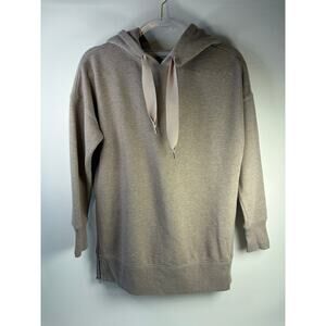 Aerie Light Tan Side Zip Hoodie Sweatshirt Pullover Size XS Loose Fit